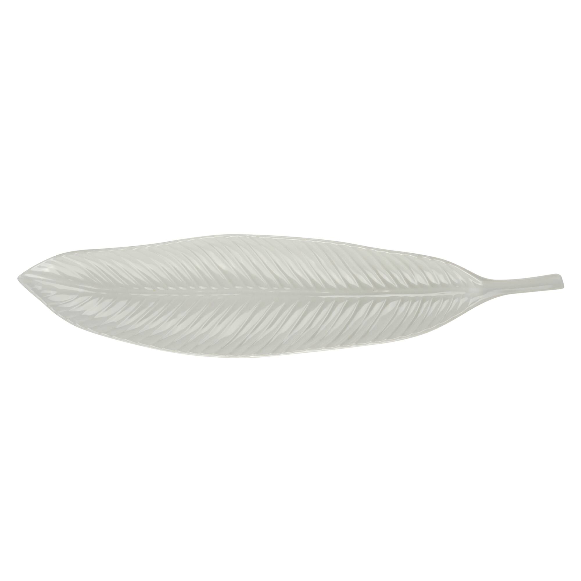 25.5" White Melamine Palm Leaf Tray by Celebrate It™